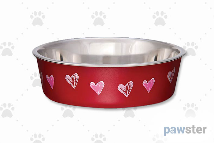 Loving Pets Bella Bowls Heart Design Pet Dish